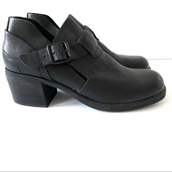 90’s Vintage Deadstock block heel leather shoe NEW - Picture 2 of 15